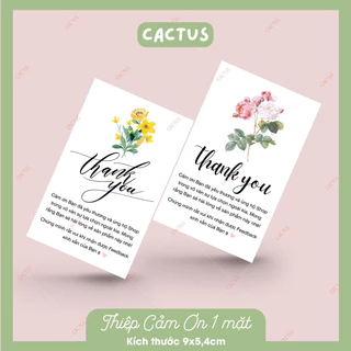 [ Sẵn ] Combo 100 Card Thank You in 1 Mặt, Thiệp Cảm Ơn