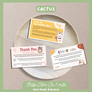 [ Sẵn ] Combo 100 Card Cám Ơn, Phiếu Cảm Ơn, Card Thank You in 1 Mặt