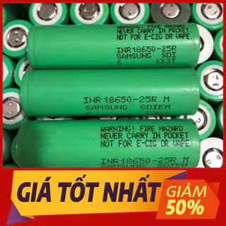 Cell Pin 18650 Samsung 25R dung lượng 2500mAh xả cao 25A tháo khối [ Shop Mới Ưu Đãi ]