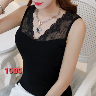 Áo ren 1905 nữ sát nách dáng ôm mặc trong vest dễ phối đồ siêu sang chảnh phong cách hàn quốc