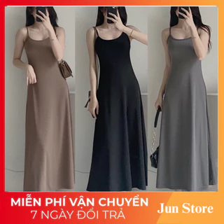 Váy 2 dây chất tăm lạnh Jun Store 255 P0K32