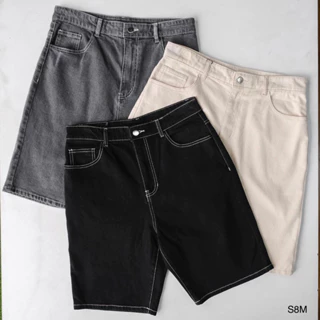 Quần short jean nam, quần đùi nam vải jean 8s