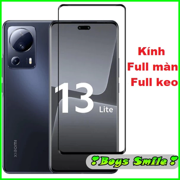 Cường lực Full màn Full keo viền cong Xiaomi Mi 13 pro / Xiaomi 13 Lite bảo vệ toàn bộ màn chống trầy xước