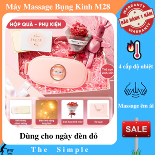 Máy Massage Thư Giãn M28 Có Hộp Quà Tặng - Đai Massage Đeo Giảm Đau Bụng Kinh - Quà Tặng Cho Các Chị Em Ngày Đèn Đỏ