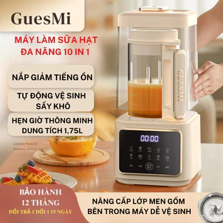 Máy Làm Sữa Hạt GUESMI 14 chức năng , Máy Xay Nấu Sữa Hạt Đa Năng, Xay Sinh Tố, Dung Tích 1,75L, 800W