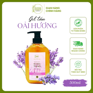 Gel Tắm Oải Hương 500ml Siêu Sạch Nhờn, Dưỡng Ẩm Tự Nhiên, Tẩy Tế Bào Chết Và Lưu Hương Lâu - Hương Thảo Cosmetics