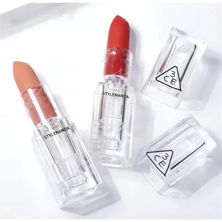 Son Thỏi 3CE /3CE Soft Matte Lipstick 3.5g/Son Môi 3ce Vỏ Trong Suốt (Chính Hãng)