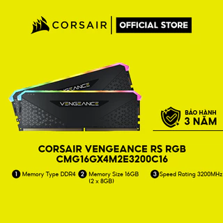 Ram PC Corsair Vengeance RS RGB CMG16GX4M2E3200C16 16GB (2x8GB) DDR4 3200MHz