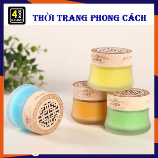 Sáp Thơm Phòng Khử Mùi Xe Ô Tô - Toilet , tủ quần áo Nắp Gỗ - Sáp Thơm Ô Tô, Thơm Phòng Nhiều Mùi Hương