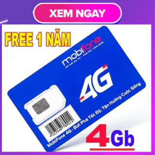 Sim 4G Mobi MDT255 3Gb/tháng - SIM TRỌN GÓI 1 NĂM KHÔNG CẦN NẠP KHÔNG GIỚI HẠN DATA