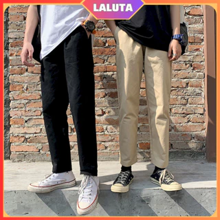 Quần kaki nam nữ ống rộng baggy unisex dài basic LALUTA quần baggy nam nữ  thời trang đi học hàn quốc đẹp cao cấp QK001