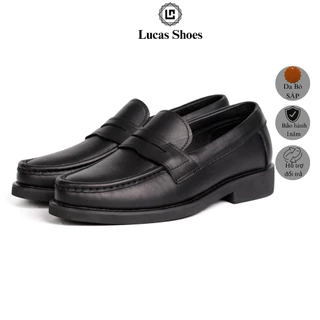 Giày da nam Penny Loafer , da bò nhập khẩu Lucas Shoes, Kiểu Dáng Công Sở, Bảo hành 1 năm