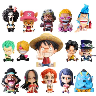 Mô Hình One Piece chibi Luffy Zoro Sanji Ace Sabo Puma Robin Chopper Brook Franky Nami Boa Hancock Doflamingo  - No Box