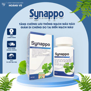 [Chính hãng] SYNAPPO - Viên uống hỗ trợ tăng cường sức khỏe não bộ, hỗ trợ tuần hoàn não và rối loại tiền đình