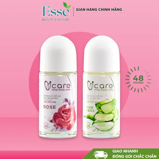 Lăn Khử Mùi Nữ iCARE 50ml - Ngăn mùi cơ thể 48H, không gây ố vàng - Chính Hãng