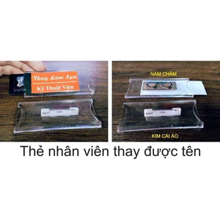 Bảng Tên Nhân Viên Thay Tên Mica 65x30mm