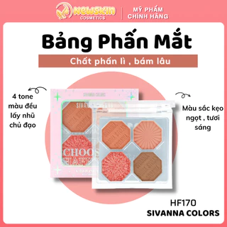 Bảng Phấn Mắt 4 Ô Sivanna Colors Choose Happy Eye x Cheek Shadow Palette HF170