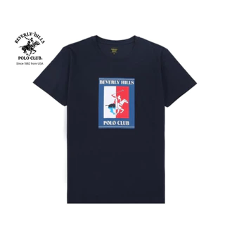 Beverly Hills Polo Club - Áo thun Ngắn tay Nam Regular Fit Navy NV- BHPC TSMRSW21TL037