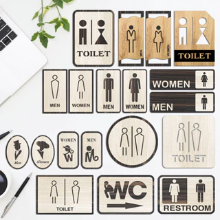 Bảng Biển Toilet - toilet decoration board - WC Nam Nữ - Resroom