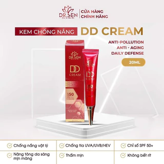 Chống Nắng Chuyên Sâu ,dưỡng trắng mịn ,make up ,không trôi DD Cream Drsen -senspa (20ml)