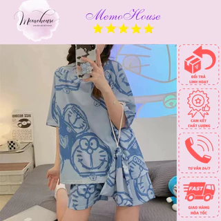 _Bộ đồ Pijama mặc nhà ĐÙI thun sữa mềm chất mát dễ thương