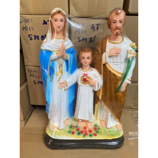 Tượng công giáo- Tượng Thánh Gia 35cm mẫu cổ xưa , Holy Family design classic