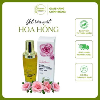 Gel Hoa Hồng Organic Rửa Mặt 100ml, Tinh Dầu Hoa Hồng Bulgaria Pháp - Hương Thảo Cosmetics