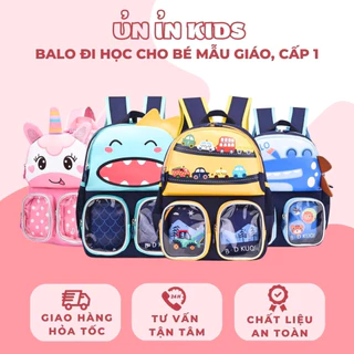 Balo đi học trẻ em họa tiết hình 3D cho bé trai bé gái mẫu giáo, cấp 1 - ỦN ỈN KIDS