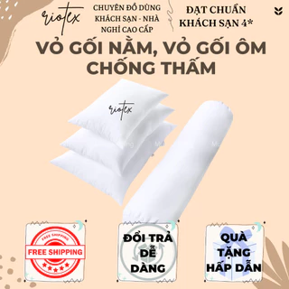 Vỏ gối nằm chống thấm Cao Cấp Kháng Khuẩn Riotex dễ dàng vệ sinh - KT: 40x60cm/50x70cm/35x100cm