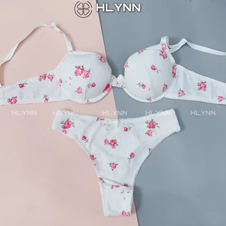 Bộ đồ lót cotton in hoa có gọng và mút m137