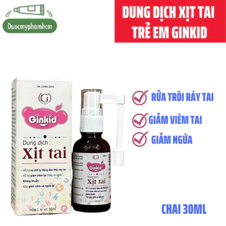 Dung Dịch Xịt Rửa Tai Trẻ Em Ginkid- 30ml