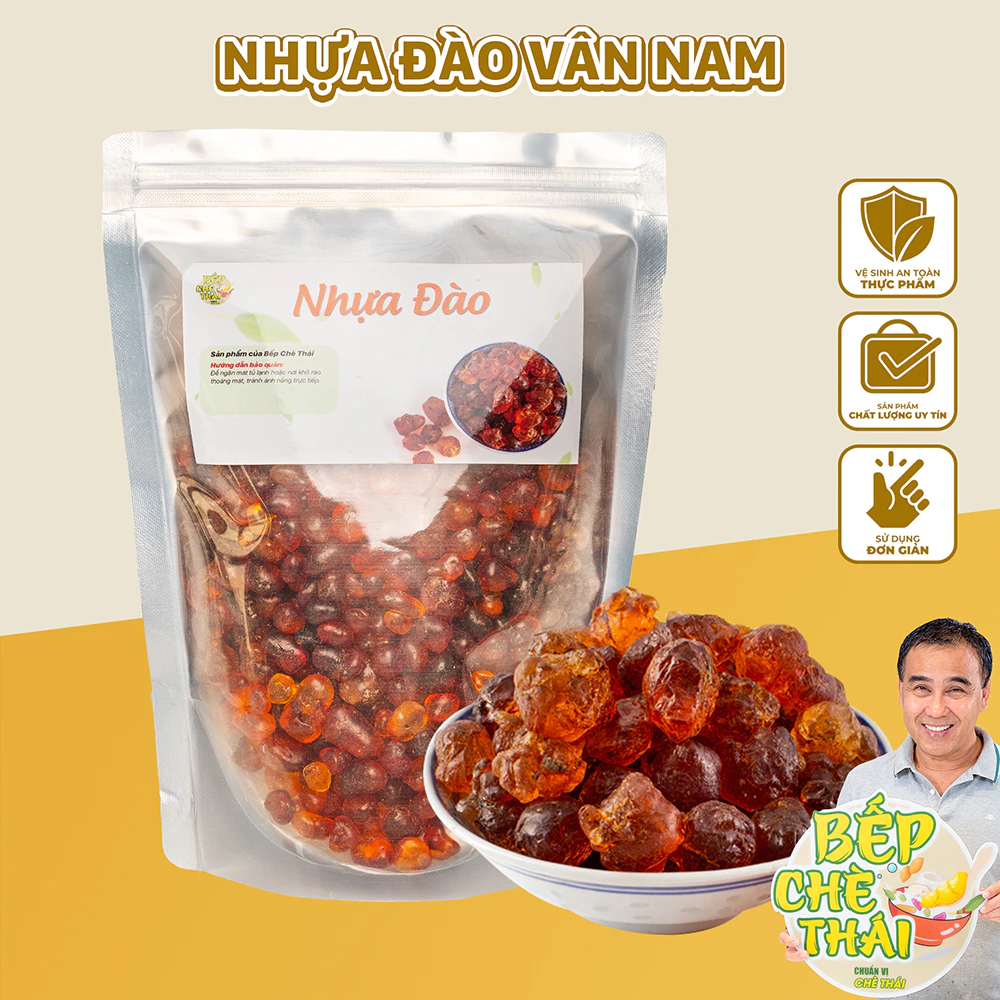 Nhựa Đào Vân Nam Thượng Hạng Túi 100gr Nguyên Liệu Chè Dưỡng Nhan Bếp Chè Thái