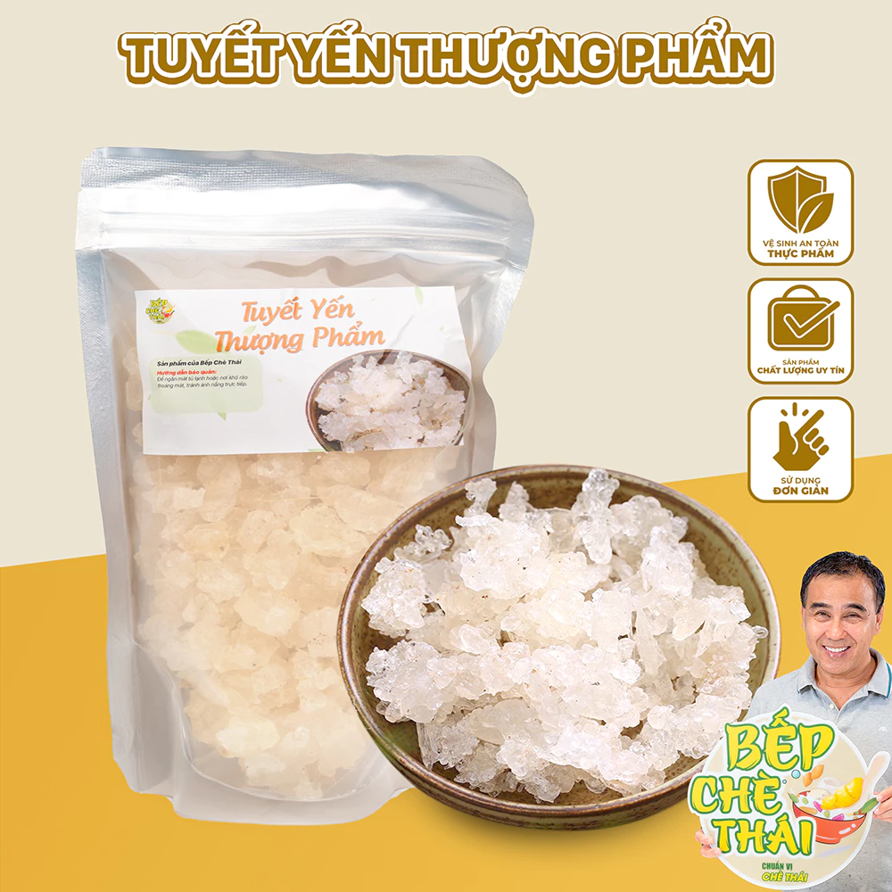 Tuyết Yến Kéo Sợi Dài Tuyết Yến Vân Nam - Túi 500gr - Nguyên Liệu Chè Dưỡng Nhan - Bếp Chè Thái