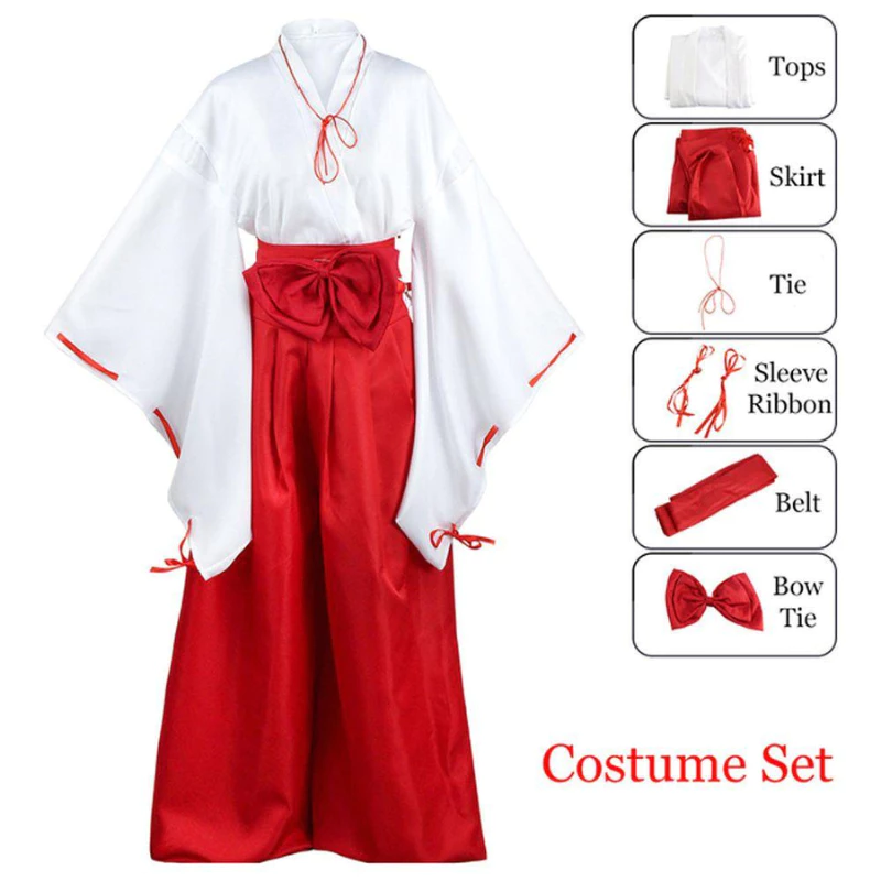 Trang phục hoá trang nữ pháp sư Kikyo trong Anime Inuyasha, trang phục cosplay, lễ hội, nhập vai.