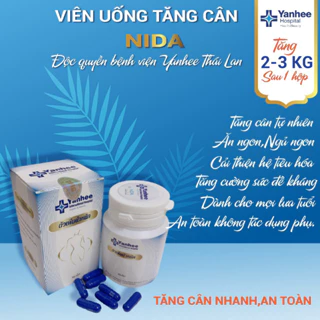 Tăng cân Thái Lan, Viên uống tăng cân NiDa, vitamin tăng cân , tăng đề kháng, bồi bổ cơ thể cho người gầy,hộp 30 viên