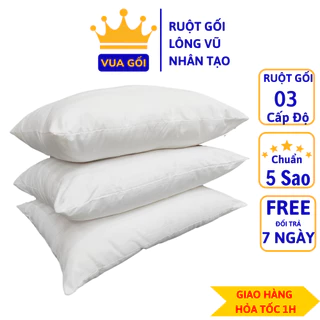 Ruột Gối Nằm Lông Vũ Nhân Tạo Cao Cấp Deluxe Pillow  Êm Ái, Kháng Khuẩn Chuẩn Khách Sạn - FULL SIZE