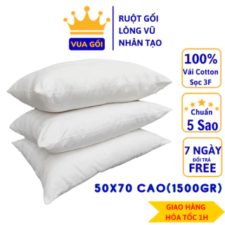 Ruột Gối Nằm Lông Vũ Nhân Tạo Cao Cấp 50x70 cm Chuẩn Khách Sạn 5 Sao - Loại 1500gr