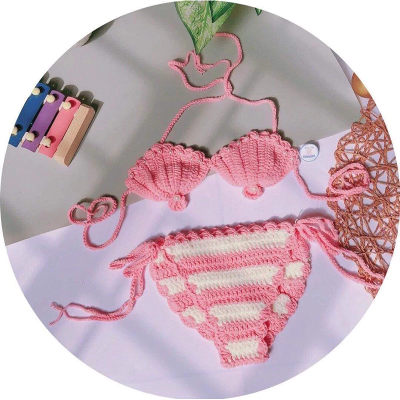 bikini handmade móc thủ công cho bé