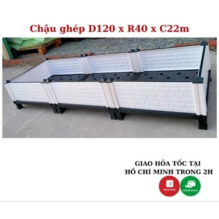 chậu lắp ghép trồng cây thông minh 1m2x40x20cm