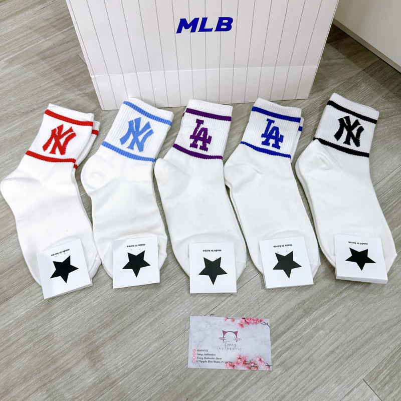 LINK CŨ 1000 LƯỢT BÁN - Vớ tất MLB CHÍNH HÃNG Viền cổ cao nội địa cao cấp Nam nữ