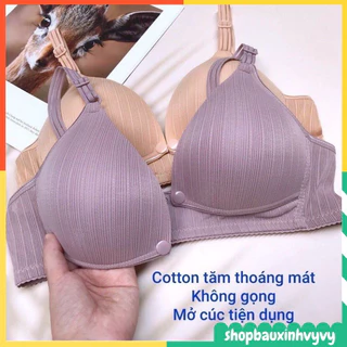 Áo lót bầu và sau sinh cho con bú chống chảy sệ, giúp nâng ngực chất cotton mềm mịn không gọng VV11