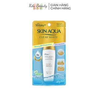 Sữa chống nắng hằng ngày dưỡng trắng cho da dầu Sunplay Skin Aqua Clear White SPF 50+ PA++++ 25g phiên bản Eco (mới)
