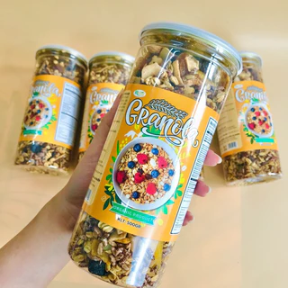 Granola 10 Loại Hạt Hũ 500g Siêu Thơm Ngon Thích Hợp Cho Ăn Kiêng