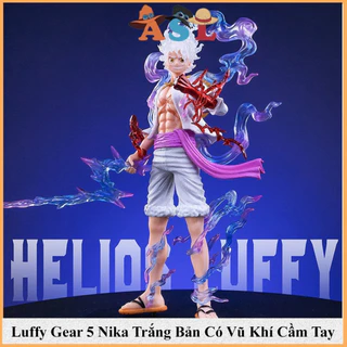 Mô hình One Piece - Luffy Gear 5 Nika trắng bản có vũ khí cầm tay có base đẹp cao 20 cm ASL Shop