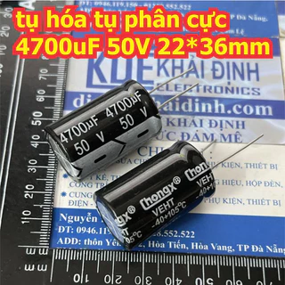 3 con Tụ hóa tụ điện phân cực chân dài 4700uF 50V 18*36mm / 22*36mm kde1827