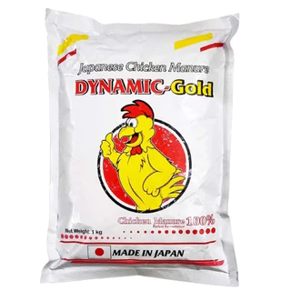 Phân Hữu Cơ Dynamic Gold gà nén Nhật (1kg), Phân hữu cơ RaiBow Nhật đậm đặc, khỏe cây tốt trái