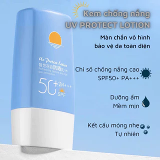 Kem Chống Nắng Nâng Tone Nội Địa Trung (60ml )SPF 50+ PA+++ UV Protect Vệ Toàn Diện, Chống Nước, Mỏng Nhẹ