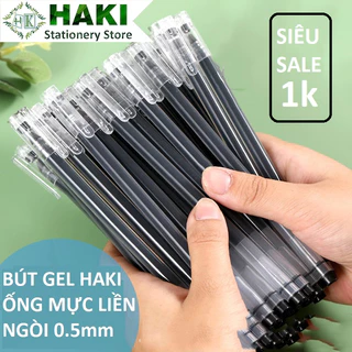 Bút gel màu đen đỏ xanh ngòi 0.5mm HAKI thiết kế đơn giản dụng cụ văn phòng phẩm B65