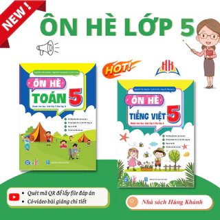 Sách - Combo 2 quyển Ôn Hè Lớp 5 - Môn Toán, Tiếng Việt - 2 quyển - Q OH 5