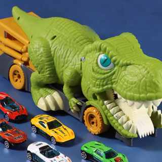 Xe khủng long nuốt ô tô tặng kèm 6 xe cho bé